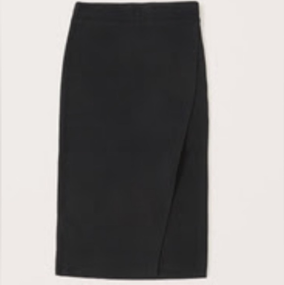 Abercrombie Wrap Ribbed Midi Skirt